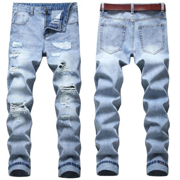 men's jeans foreign trade large size straight hole multi-craft casual trousers light blue four seasons
men's jeans foreign trade large size straight hole multi-craft casual trousers light blue four seasons