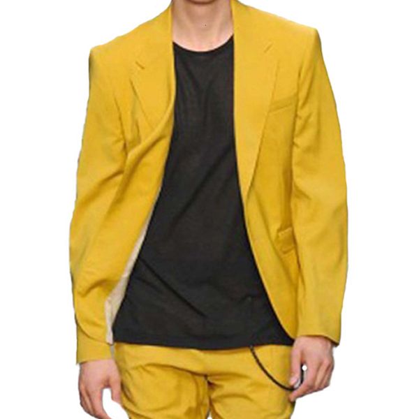 men's suits & blazers yellow casual men for prom with notched lapel 2 piece custom wedding tuxedo man set blazer pants male fashion clo, White;black
men's suits & blazers yellow casual men for prom with notched lapel 2 piece custom wedding tuxedo man set blazer pants male fashion clo, White;black
