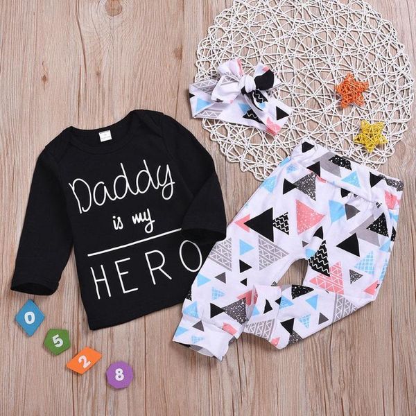 3pcs summer baby girl clothes born short sleeve daddy is my hero outfits set infant toddler girls clothing sets, White
3pcs summer baby girl clothes born short sleeve daddy is my hero outfits set infant toddler girls clothing sets, White