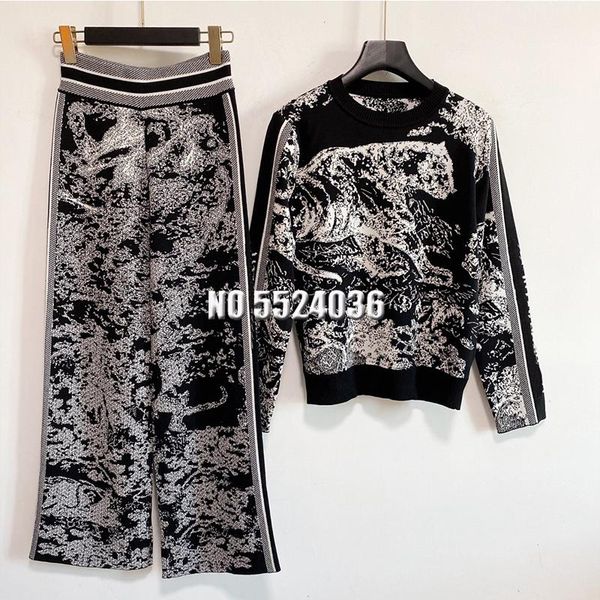 women's two piece pants fashion knitting set o-neck pullover sweater tracksuit women high waist knit wide leg suit 2, White
women's two piece pants fashion knitting set o-neck pullover sweater tracksuit women high waist knit wide leg suit 2, White