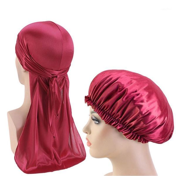 2pcs/set silky durag and bonnet solid color women night sleep cap men's head wrap ladies hair cover accessories1
2pcs/set silky durag and bonnet solid color women night sleep cap men's head wrap ladies hair cover accessories1