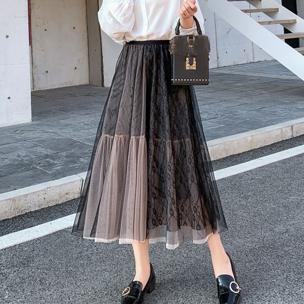 skirts retro layered tulle romantic lace patchwork gradient mesh mid-calf boho long skirts, Black
skirts retro layered tulle romantic lace patchwork gradient mesh mid-calf boho long skirts, Black