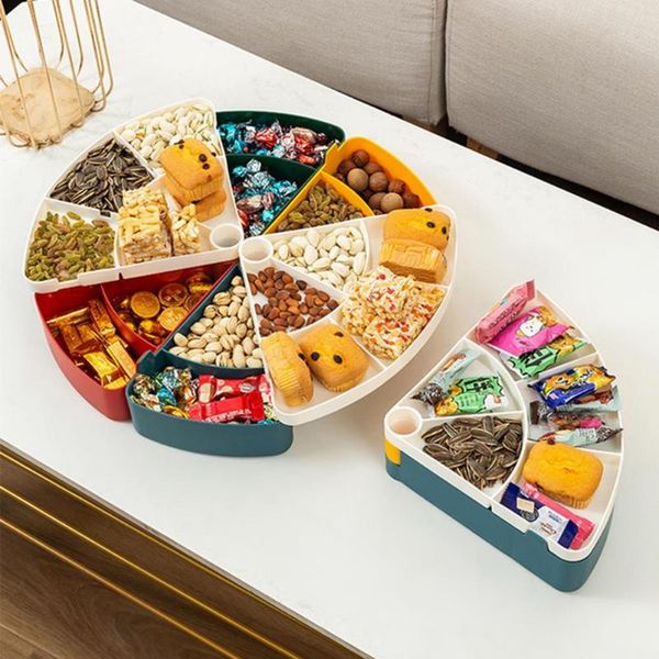 storage bags snack tray multi-functional rotating plastic creative candy box for living room
storage bags snack tray multi-functional rotating plastic creative candy box for living room
