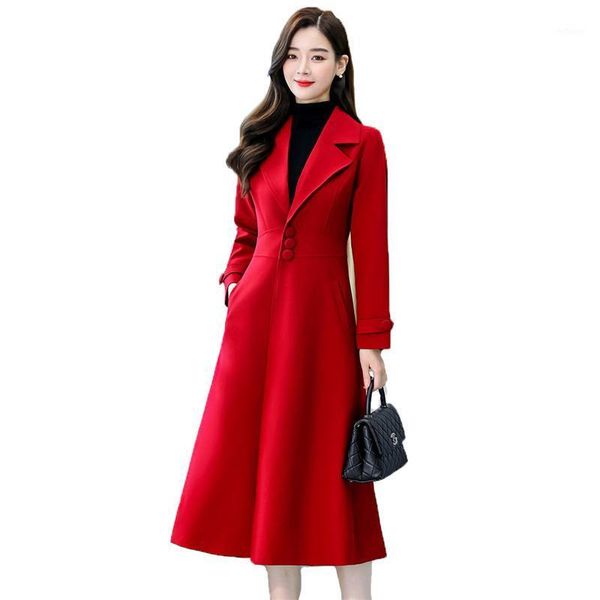 women's wool & blends winter long woolen coat women 2021 korean style plus size temperament slim fashion suit collar black blended jack
women's wool & blends winter long woolen coat women 2021 korean style plus size temperament slim fashion suit collar black blended jack