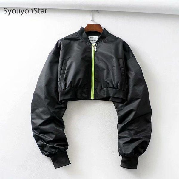 women's jackets black cropped jaket women long sleeve coat autumn streetwear 2021 fashion solid color loose coats, Black;brown
women's jackets black cropped jaket women long sleeve coat autumn streetwear 2021 fashion solid color loose coats, Black;brown