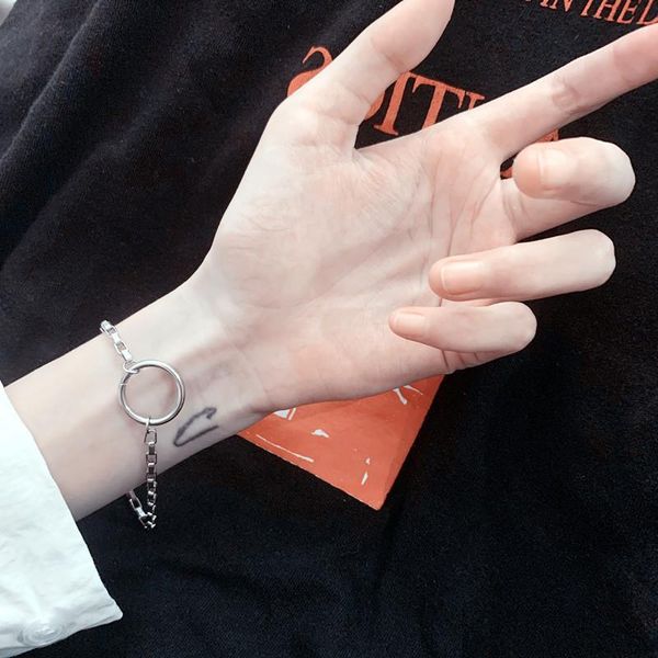 link, chain simple bangles woman round women bracelet korean fashion punk lovers bracelets hollow jewelry silver color trendy metal pulseras, Black
link, chain simple bangles woman round women bracelet korean fashion punk lovers bracelets hollow jewelry silver color trendy metal pulseras, Black