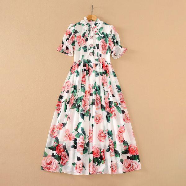 brand same style dress 2021 summer white ruffled flare sleeve print fashion designer clothing women's 0527-16, Black
brand same style dress 2021 summer white ruffled flare sleeve print fashion designer clothing women's 0527-16, Black