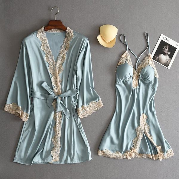 women's sleepwear women robe gown sets lace trim sling nightdress nightgown kimono rayon bride underwear bathrobe 2pcs home dress, Black;red
women's sleepwear women robe gown sets lace trim sling nightdress nightgown kimono rayon bride underwear bathrobe 2pcs home dress, Black;red