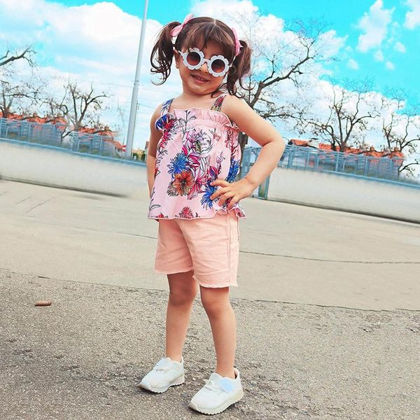 clothing sets toddler baby kids girls floral vest sleeveless t-shirt + solid shorts outfits sumemr children's soft clothes, White
clothing sets toddler baby kids girls floral vest sleeveless t-shirt + solid shorts outfits sumemr children's soft clothes, White