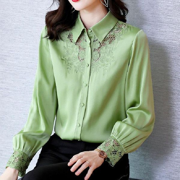 women's blouses & shirts women spring summer chiffon high-end temperament long sleeve -neck elegant splice bluasa dm0048, White
women's blouses & shirts women spring summer chiffon high-end temperament long sleeve -neck elegant splice bluasa dm0048, White