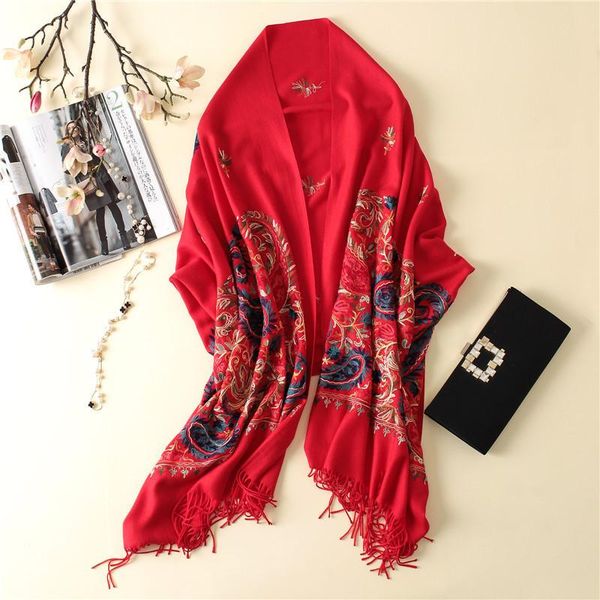 scarves women scarf embroider flower winter cashmere lady shawls wraps female pashmina echarpe, Blue;gray
scarves women scarf embroider flower winter cashmere lady shawls wraps female pashmina echarpe, Blue;gray