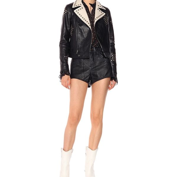 jacket women's spring and autumn new korean version slim youth trend rivet motorcycle leather leather jacket long sleeve, Black
jacket women's spring and autumn new korean version slim youth trend rivet motorcycle leather leather jacket long sleeve, Black