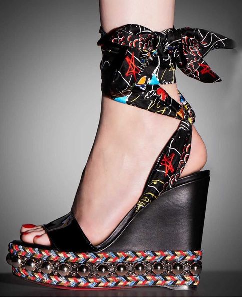 elegant ladies red bottom levantinana wedge women sandals braided high heels gladiator sandal ankle strap party wedding eu35-42, Black
elegant ladies red bottom levantinana wedge women sandals braided high heels gladiator sandal ankle strap party wedding eu35-42, Black