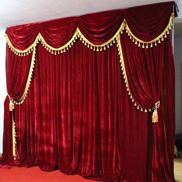 party decoration velvet wedding backdrop curtains with tassel swags stage performance background curtain 3x3m deaoration
party decoration velvet wedding backdrop curtains with tassel swags stage performance background curtain 3x3m deaoration