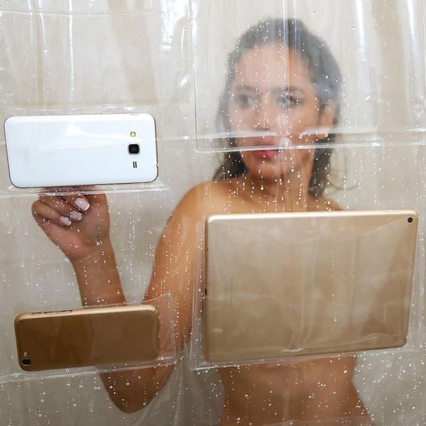 multi-functional shower curtain phone peva tablet holder clear with pocket for touchscreen devices bathroom curtains
multi-functional shower curtain phone peva tablet holder clear with pocket for touchscreen devices bathroom curtains