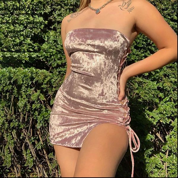 velvet strapless mini off shoulder womens dress solid color side bandage hollow out summer party clubwear, Black;gray
velvet strapless mini off shoulder womens dress solid color side bandage hollow out summer party clubwear, Black;gray