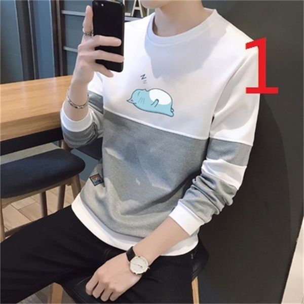 long-sleeved t-shirt men's autumn and winter thickened plus velvet cotton inner tide solid color men 210420, White;black
long-sleeved t-shirt men's autumn and winter thickened plus velvet cotton inner tide solid color men 210420, White;black