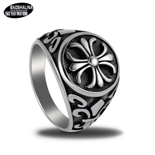 fashion creative jewelry ghost simple men's stainless cross titanium steel ring, Black
fashion creative jewelry ghost simple men's stainless cross titanium steel ring, Black