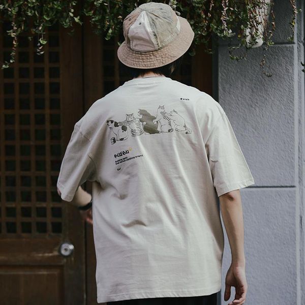 men hip hop t shirt streetwear japanese kanji harajuku funny cat t-shirt summer short sleeve tees cotton print tshirts men's t-shirts, White;black
men hip hop t shirt streetwear japanese kanji harajuku funny cat t-shirt summer short sleeve tees cotton print tshirts men's t-shirts, White;black