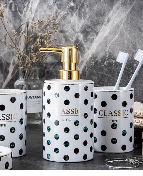 bath accessory set creative nordic ceramic bathroom wash el supplies accessories 
bath accessory set creative nordic ceramic bathroom wash el supplies accessories