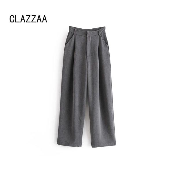 women's pants & capris clazzaa fashion women mid-waist straight leg with side pockets visble front darts casual chic lady cozy trousers, Black;white
women's pants & capris clazzaa fashion women mid-waist straight leg with side pockets visble front darts casual chic lady cozy trousers, Black;white