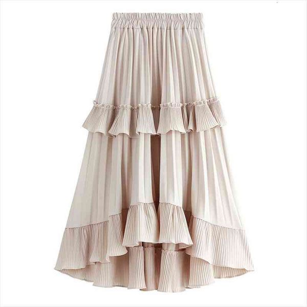 autumn pleated high waist women skirt irregular hem flouncing long saia white faldas jupe femme, Black
autumn pleated high waist women skirt irregular hem flouncing long saia white faldas jupe femme, Black