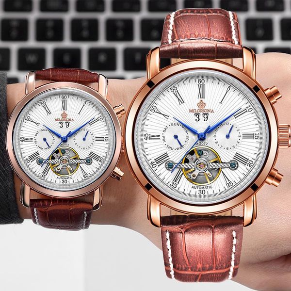 wristwatches mg.orkina men's watch genuine leather band automatic mechanical watches men tourbillon man clock relogio masuclino, Slivery;brown
wristwatches mg.orkina men's watch genuine leather band automatic mechanical watches men tourbillon man clock relogio masuclino, Slivery;brown