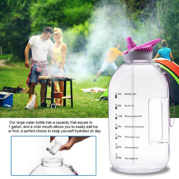 water bottle 3.78 l sports leakproof with time marker straw large capacity portable kettle camping fishing
water bottle 3.78 l sports leakproof with time marker straw large capacity portable kettle camping fishing