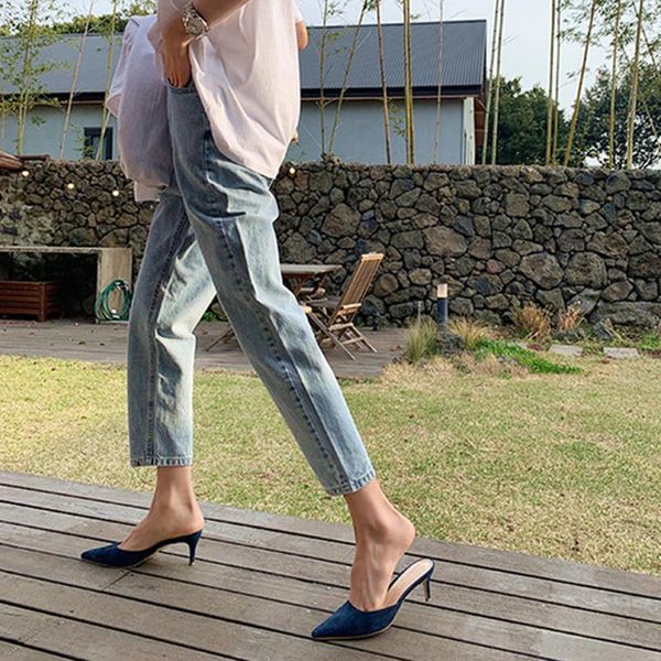 dress shoes teahoo summer pointed woman sandals fashion fine heel suede casual comfortable breathable lady mule, Black
dress shoes teahoo summer pointed woman sandals fashion fine heel suede casual comfortable breathable lady mule, Black