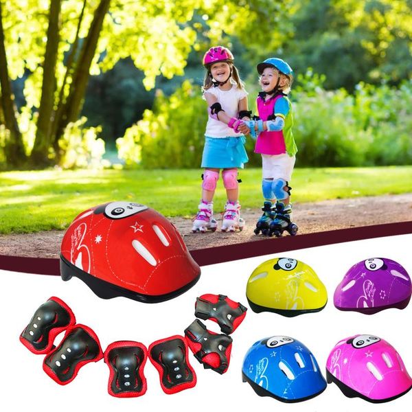 40# 7pcs/set children's skateboard helmet protective equipment kids 7-in-1 adjustable knee wrist guard elbow pad set & pads, Black;gray
40# 7pcs/set children's skateboard helmet protective equipment kids 7-in-1 adjustable knee wrist guard elbow pad set & pads, Black;gray