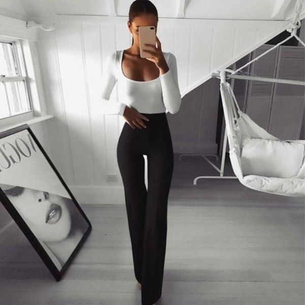 women's pants & capris fashion plus size women solid color high waist wide leg flared office ladies stretch ol trousers, Black;white
women's pants & capris fashion plus size women solid color high waist wide leg flared office ladies stretch ol trousers, Black;white