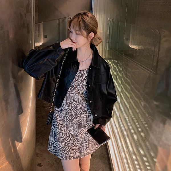 short outerwear leather jacket women winter streetwear female pu biker and coat spring harajuku lady women's & faux, Black
short outerwear leather jacket women winter streetwear female pu biker and coat spring harajuku lady women's & faux, Black