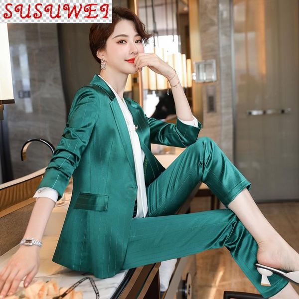 large size s-5xl professional office women suit pants two-piece autumn striped female jacket slim trousers women's two piece, White
large size s-5xl professional office women suit pants two-piece autumn striped female jacket slim trousers women's two piece, White