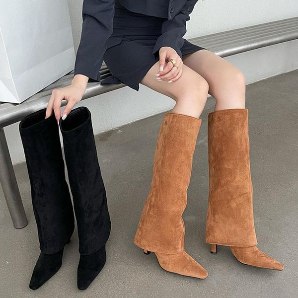 boots 2021 winter brand women long brown pointed slip-on knee-high ladies thin heel knight, Black
boots 2021 winter brand women long brown pointed slip-on knee-high ladies thin heel knight, Black