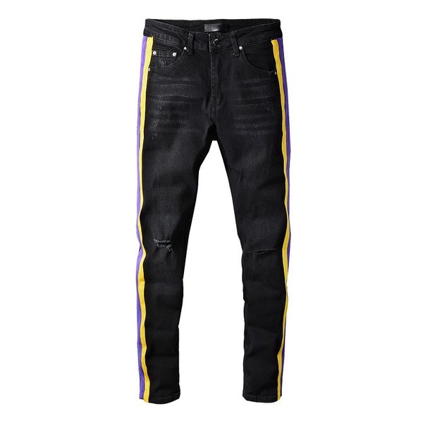 pop tide brand mens jeans embroidered ripped holes skinny zipper man luxury causal slim fit jean summer hip hop motorcycle denim pants, Blue
pop tide brand mens jeans embroidered ripped holes skinny zipper man luxury causal slim fit jean summer hip hop motorcycle denim pants, Blue