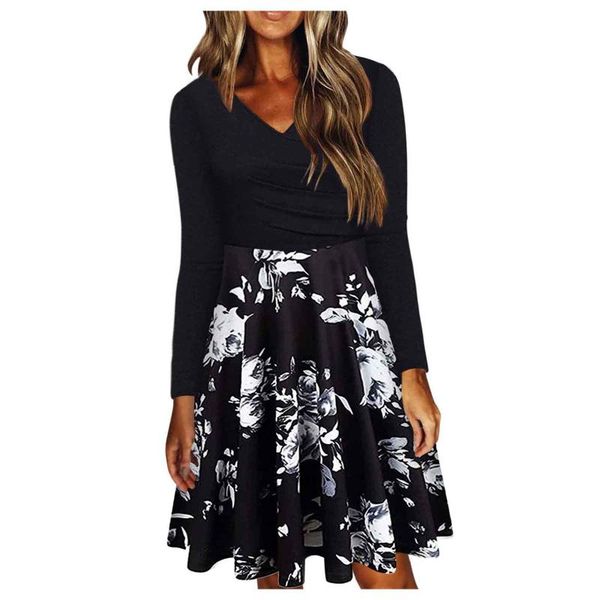 casual dresses women's long-sleeved autumn ruffles hem printed low-cut mini dress ropa mujer #g3, Black;gray
casual dresses women's long-sleeved autumn ruffles hem printed low-cut mini dress ropa mujer #g3, Black;gray