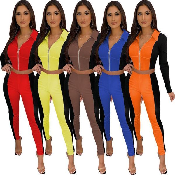 women's tracksuits color blocking ribbed matching women two piece sets turn down collar long sleeve crop & pencil sporty legging elasti, Gray
women's tracksuits color blocking ribbed matching women two piece sets turn down collar long sleeve crop & pencil sporty legging elasti, Gray