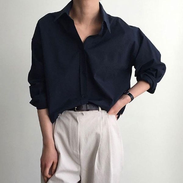 women's blouses & shirts office ladies white spring simple turn-down collar single-breasted long sleeve female blusas gd611
women's blouses & shirts office ladies white spring simple turn-down collar single-breasted long sleeve female blusas gd611