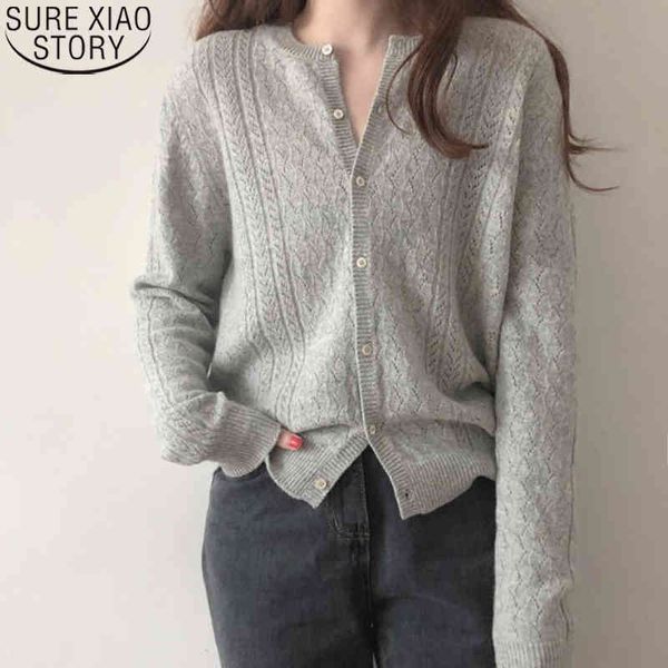 vintage thin hollow out women autumn fashion cardigan long sleeve soft o-neck sweater clothes 10919 210417, White;black
vintage thin hollow out women autumn fashion cardigan long sleeve soft o-neck sweater clothes 10919 210417, White;black