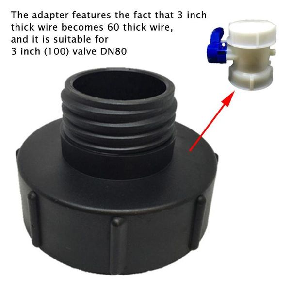 watering equipments ibc adapter s100x8 to s60x6 tank connector replacement garden pipe supplies black color
watering equipments ibc adapter s100x8 to s60x6 tank connector replacement garden pipe supplies black color