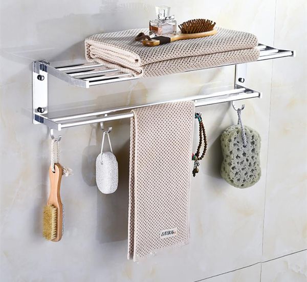 towel rack double-layer shower holder bathroom accessories fold wall organizer hook hanger bright silver aluminum storage shelf racks
towel rack double-layer shower holder bathroom accessories fold wall organizer hook hanger bright silver aluminum storage shelf racks