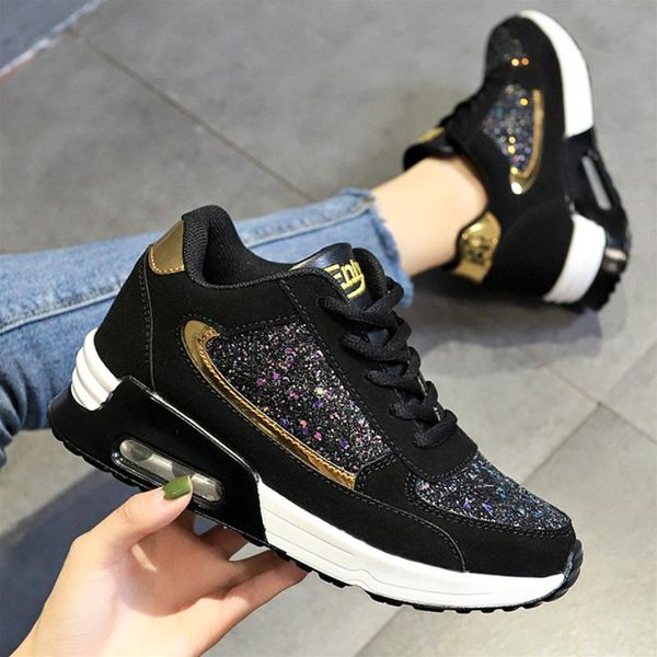 dress shoes women platform wedge sneakers ladies elastic thicken heel running zipper leather trainers jogging sport sneaker, Black
dress shoes women platform wedge sneakers ladies elastic thicken heel running zipper leather trainers jogging sport sneaker, Black