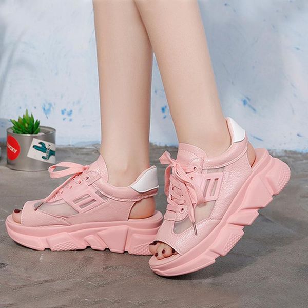 fashion women breathable mesh platform sandals fish mouth high heel casual shoes outdoor non-slip zapatos de mujer, Black
fashion women breathable mesh platform sandals fish mouth high heel casual shoes outdoor non-slip zapatos de mujer, Black