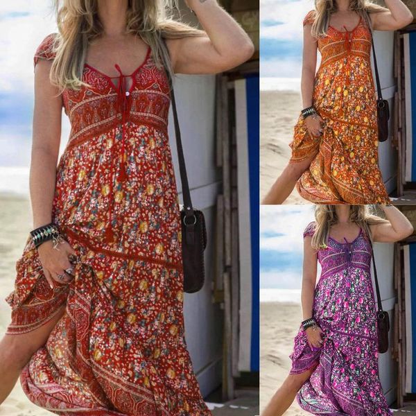 ethnic clothing women's summer dress fashion bohemian casual lace-up long printed maxi dresses for women sukienka w kwiaty vestidos, Red
ethnic clothing women's summer dress fashion bohemian casual lace-up long printed maxi dresses for women sukienka w kwiaty vestidos, Red