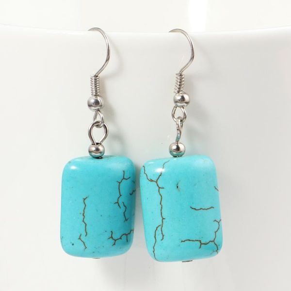 dangle & chandelier boho turquoise square drop earrings for women vintage simple stone female trinkets elegant jewelry accessories, Silver
dangle & chandelier boho turquoise square drop earrings for women vintage simple stone female trinkets elegant jewelry accessories, Silver