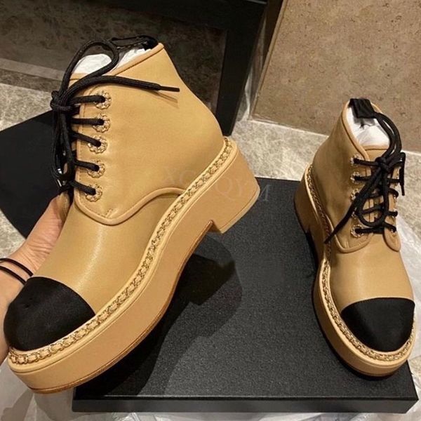 boots women retro chain short autumn platform mixed colors round toe gesigner shoes lace up genuine leather zapatos de mujer, Black
boots women retro chain short autumn platform mixed colors round toe gesigner shoes lace up genuine leather zapatos de mujer, Black