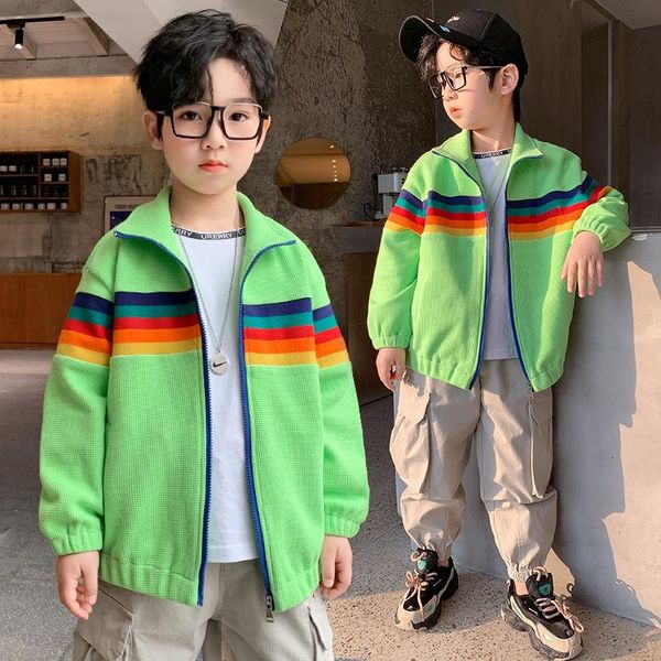 jackets 2021 boys spring autumn kids zipper coat korean jacket boy striped children outerwear teen 4-13 years, Blue;gray
jackets 2021 boys spring autumn kids zipper coat korean jacket boy striped children outerwear teen 4-13 years, Blue;gray