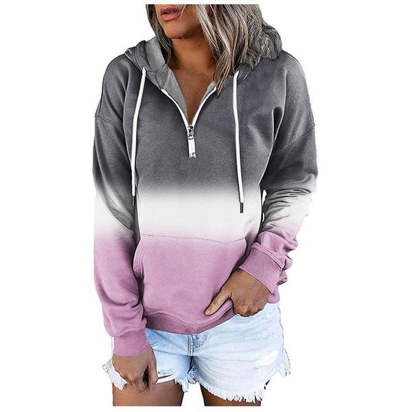 women's hoodies & sweatshirts gradients korean for women 2021 autumn winter hooded fashion streetwear casual zipper pullovers top, Black
women's hoodies & sweatshirts gradients korean for women 2021 autumn winter hooded fashion streetwear casual zipper pullovers top, Black