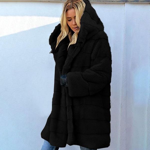 women's fur & faux winter jacket women faux-fur' gilet long sleeve hooded plush warmer coat with pocket outwear fashion plue size, Black
women's fur & faux winter jacket women faux-fur' gilet long sleeve hooded plush warmer coat with pocket outwear fashion plue size, Black