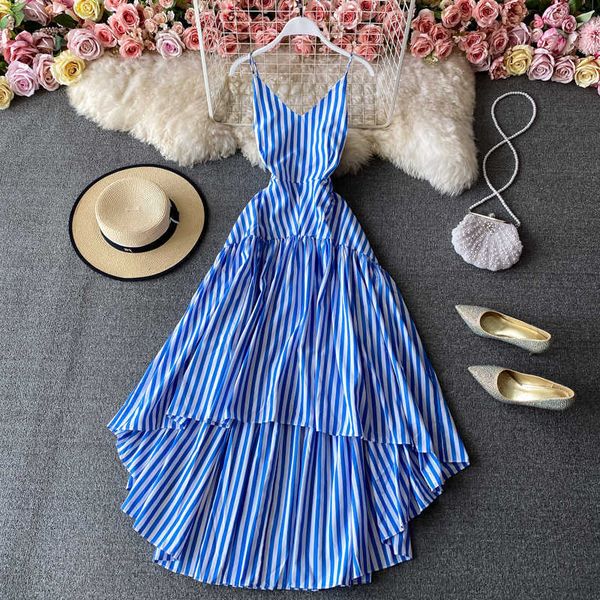 beach summer holiday slim v neck sleeveless plus size spaghetti strap blue striped irregular dress women casual vestido 210610, Black;gray
beach summer holiday slim v neck sleeveless plus size spaghetti strap blue striped irregular dress women casual vestido 210610, Black;gray